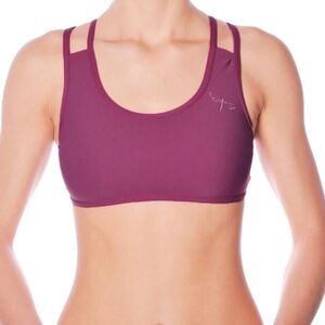 Dragonfly Xenia Sports Bra in ruby
